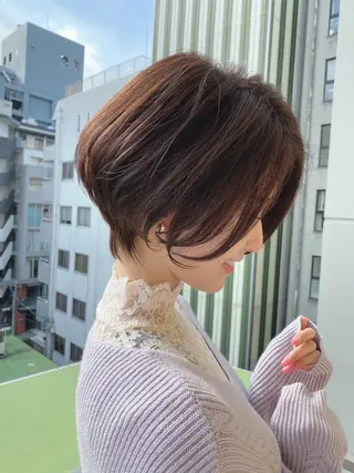 ショート カラー 🌟モテ髪ショート 🌟店長 津賀涼のヘアスタイル