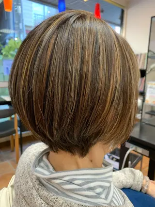 ショート カラー フリーランス理美容師 いさかのヘアスタイル