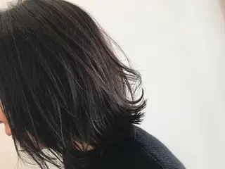 ミディアム カラー パーマ 坪内 麻里子のヘアスタイル