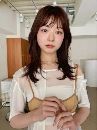 ミディアム カラー お悩み解決縮毛矯正 レイヤー達人柴崎大樹のヘアスタイル