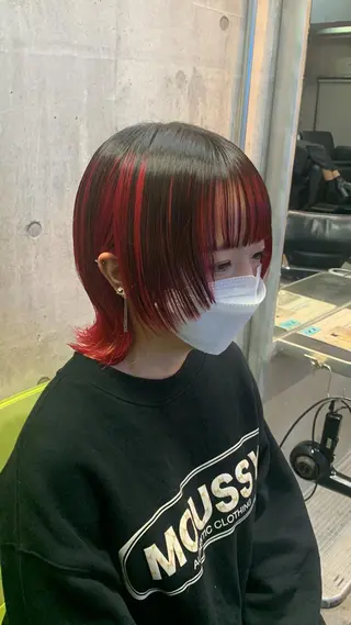ショート カラー ハイトーン/メンズ/ ウルフ特化   小松のヘアスタイル