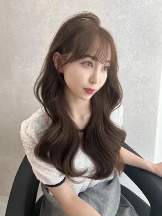ロング カラー *トレンド韓国スタイ ル🇰🇷モデル募集のヘアスタイル