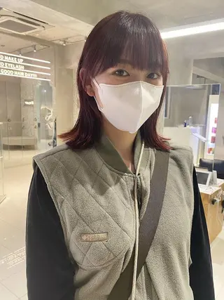 ミディアム カラー 透明感カラー🪡🤍 nanao🤍🪡のヘアスタイル
