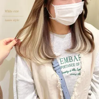 セミロング シールエクステ横浜 🐏☁️miminaのヘアスタイル
