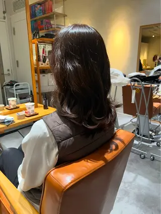 ミディアム カラー 笠原 裕貴のヘアスタイル