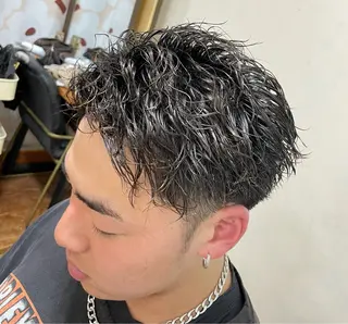 ショート パーマ メンズ 姫路アンメリーアン ダンのヘアスタイル