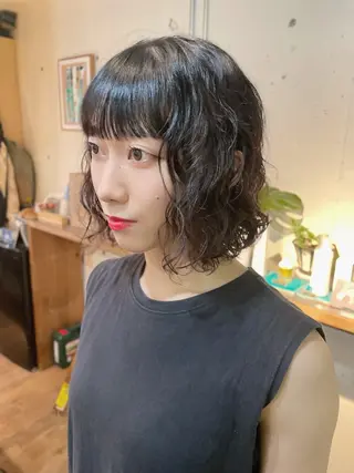ミディアム パーマ YUKI 新宿カット パーマ/カラーのヘアスタイル