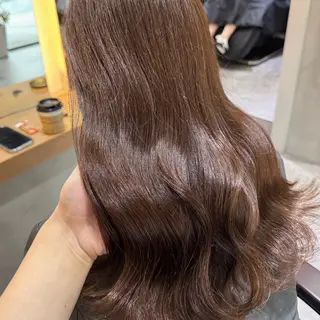 セミロング カラー ヘアアレンジ ブリーチなしカラー /新百合ヶ丘/安形翔のヘアスタイル