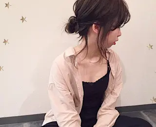 ミディアム ヘアアレンジ 市川 千夏のヘアスタイル