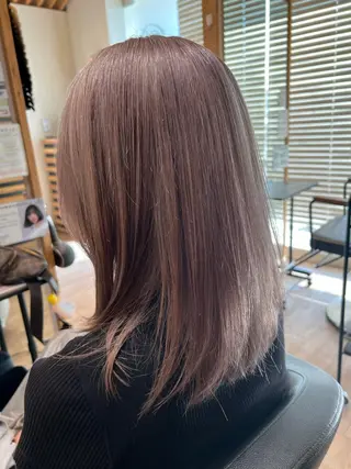 セミロング カラー 関口 友行のヘアスタイル
