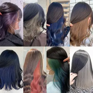 カラー ブリーチ縮毛矯正加藤 赤み無し透明感ヘアのヘアスタイル