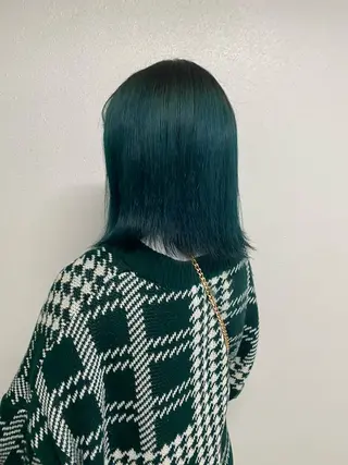 セミロング カラー ハッシュレイヤー ༊*·˚ リナのヘアスタイル