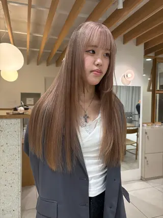 ロング カラー 似合わせカットカラー りおなのヘアスタイル