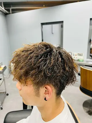 ショート パーマ メンズ 池袋メンズパーマ フェード純平のヘアスタイル