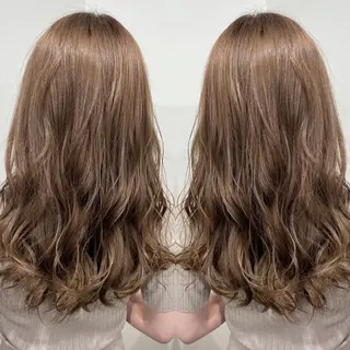 セミロング カラー ブリーチ特化 梅田本多翔のヘアスタイル