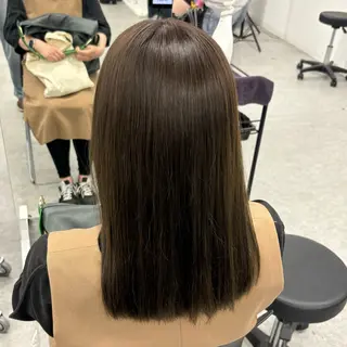 セミロング カラー ヘアアレンジ AYUMI/赤み消し /ブラウンカラーのヘアスタイル
