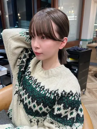 ミディアム 韓国レイヤーカット/ 縮毛矯正/羽田航のヘアスタイル