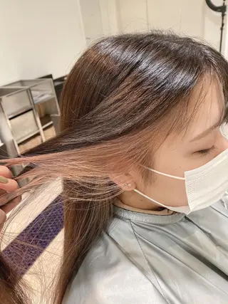 セミロング カラー ヘアアレンジ マツエク・マツパ 透明感カラー🫧ヘア セット🫧松本菜月の眉毛・アイブロウイメージ