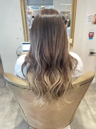 ロング カラー パーマ ヘアアレンジ 韓国♡ハイライト ♡YURIのヘアスタイル