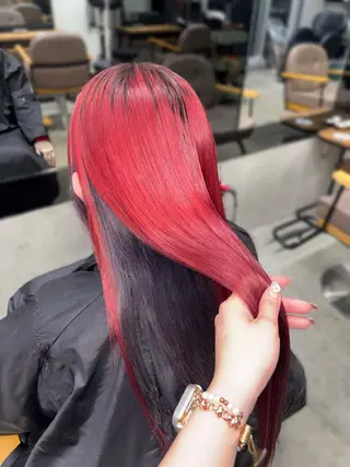 ロング カラー 天神/ハイトーン/艶 カラー/Miharuのヘアスタイル