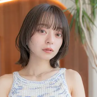 ミディアム 原宿/韓国/髪質改善 /レイヤー/ボブのヘアスタイル