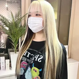 カラー 渋谷🎨ブリーチ特化 ×エクステ🎨レンのヘアスタイル