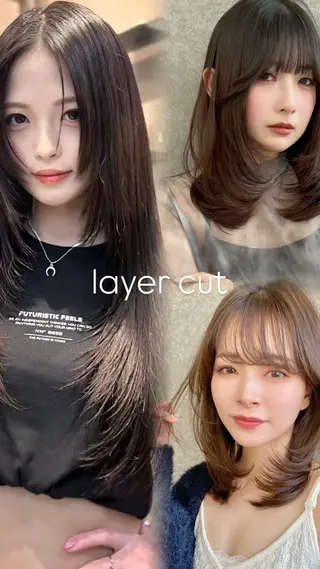 ロング カラー ❣️レイヤーカット ❣️渡部晃輝のヘアスタイル