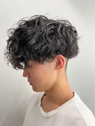 ショート カラー パーマ メンズ 博多メンズヘア特化 ベップハルキのヘアスタイル