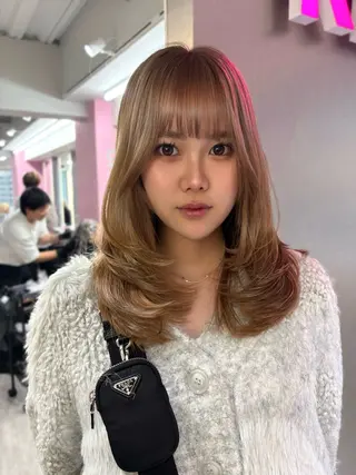 ミディアム カラー fuu kaのヘアスタイル