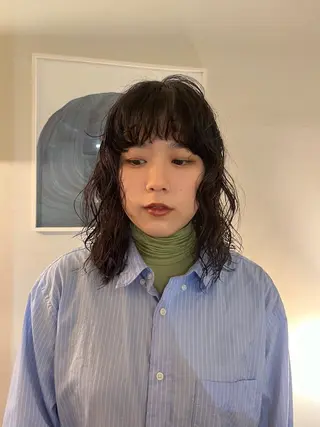 ミディアム カラー パーマ yoshihama sumireのヘアスタイル