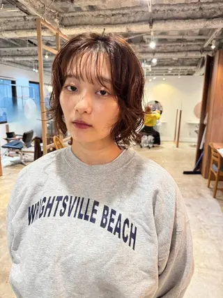 ショート カラー パーマ CEINE+ officialのヘアスタイル