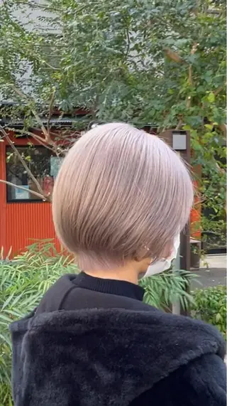 ショート カラー パーマ ヘアアレンジ 大人スタイル 太田のヘアスタイル