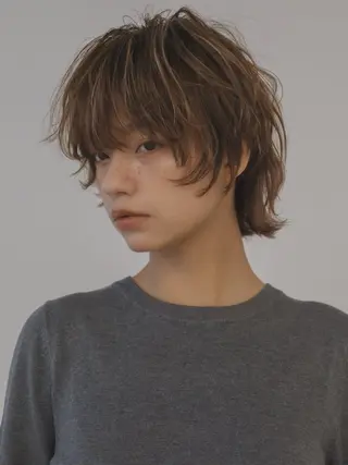 ショート 心美/ブリーチなし 透明感カラーのヘアスタイル