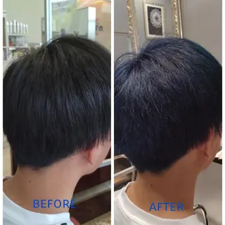 ショート カラー パーマ メンズ キッズ マツエク・マツパ sara 荒井店のヘアスタイル