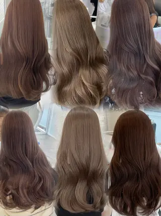 ロング カラー レイヤーカット 透明感カラー表参道のヘアスタイル