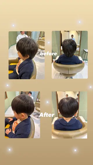 キッズ ハイトーン/デザイン KURUMIのヘアスタイル