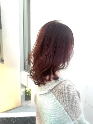 ミディアム カラー 佐藤史哉* 韓国レイヤー赤み除去のヘアスタイル