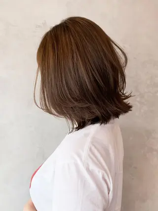 ミディアム カラー パーマ ヘアアレンジ ITbyALBUM 中野店のヘアスタイル