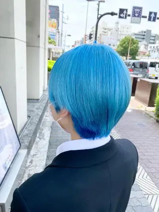 ショート ✨ブリーチ/ウルフ/ 心斎橋/横山大樹のヘアスタイル