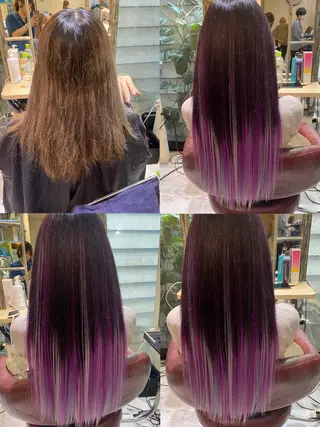 ロング カラー 佐伯 りょうのヘアスタイル