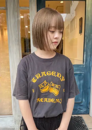 ショート カラー 🙃 透明感カラー/ボブのヘアスタイル