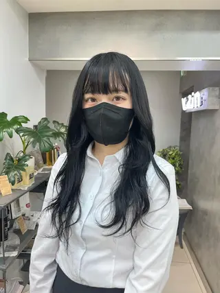 ロング カラー ウルフ🦋顔まわり ❤︎ ͛MEIのヘアスタイル
