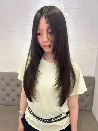 ロング レイヤーカット/長岡 グレージュ/マユ🎀のヘアスタイル