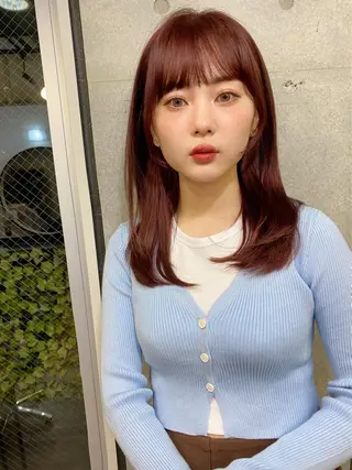 セミロング カラー 似合わせレイヤー 🇰🇷荒木洋文のヘアスタイル