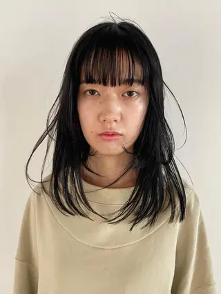 ミディアム カラー パーマ ヘアアレンジ メンズ キッズ ネイル マツエク・マツパ アイブロウ パーマスタイル🔅 sayacaのヘアスタイル