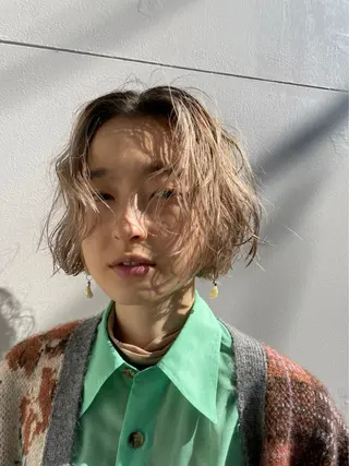 ショート ハイトーンNo.1✨ パーマ✨イマイタツヤのヘアスタイル