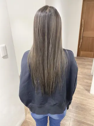 ロング カラー ハイライト⭐️上野 高広のヘアスタイル