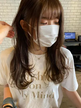セミロング カラー MORIO|再現性× 癖毛レイヤーパーマのヘアスタイル