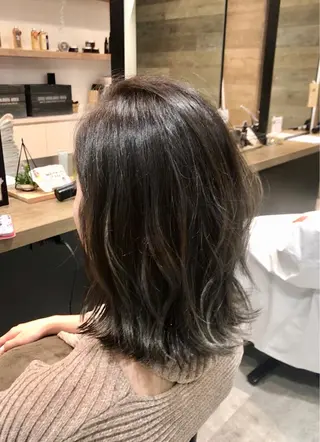 ミディアム カラー ヘアアレンジ 似合わせレイヤー/ 美髪縮毛矯正/ミナエのヘアスタイル