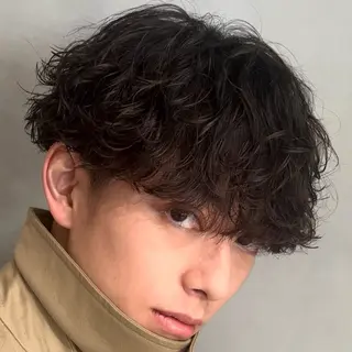 ミディアム パーマ ヘアアレンジ メンズ fifth 石川 凪のヘアスタイル